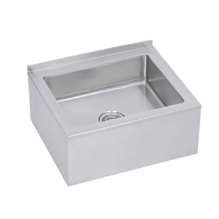 Product image #1 for 24"W x 20"D x 12"H Stainless Steel Floor-Mount Mop Sink with 16" x 20" x 6" Bowl