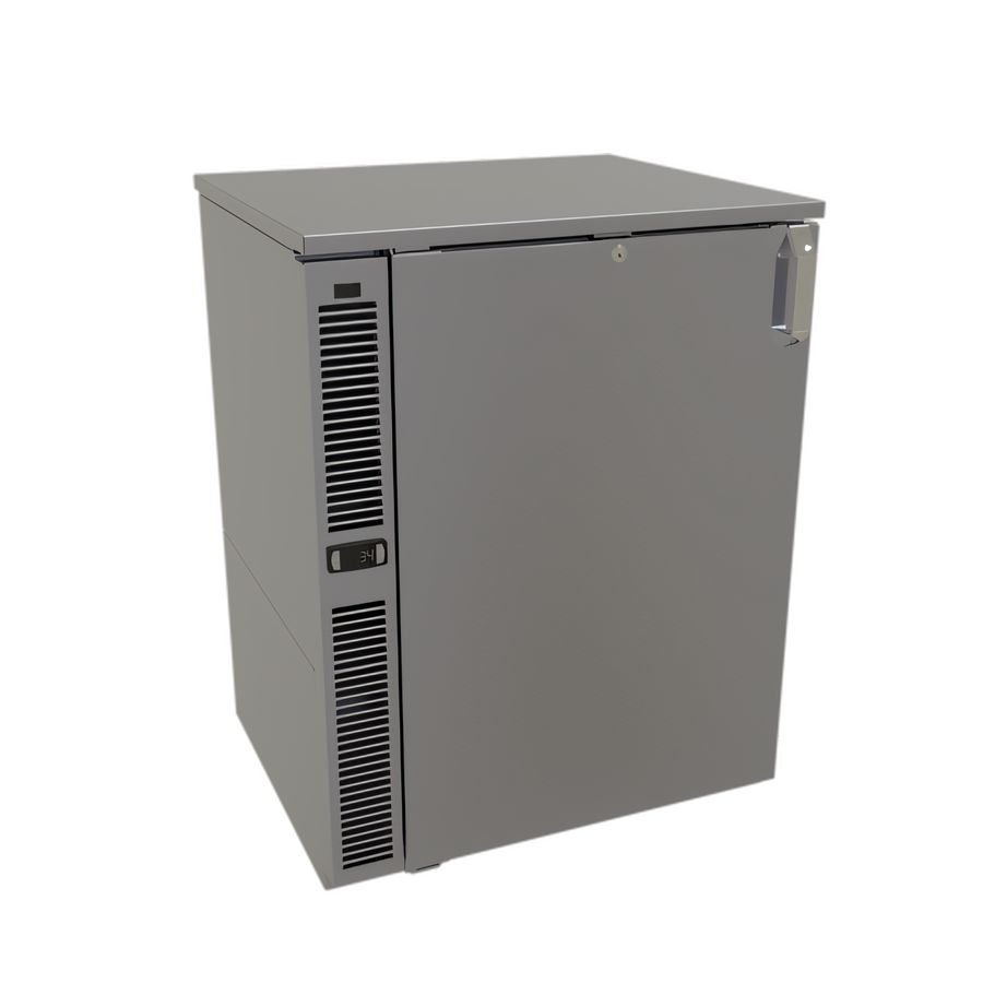 Product image #1 for Glastender One-Zone Side-Serviced Bar Profile Back Bar Cooler, 28-Inch, One-Section, Self-Contained