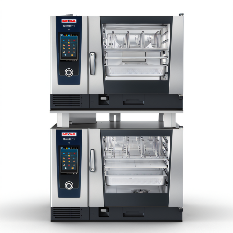 Product image #1 for RATIONAL iCombi Pro Double-Stack 6-Full Size Natural Gas Combi Oven System, 208/240V, 1-Phase, AutoDose