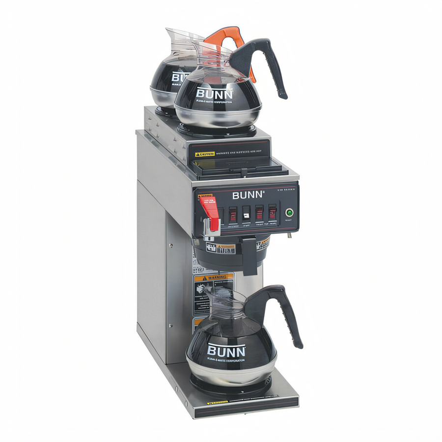 Product image #1 for BUNN CWTF15-3 Automatic Plumbed Commercial Drip Coffee Brewer with 3 Warmers, 120V