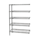 Thumbnail image #1 for Eagle Group Valu-Master A5-74-1872V 5-Tier Add-On Wire Shelving Unit, 72W x 18D x 74H, Pewter Gray Epoxy