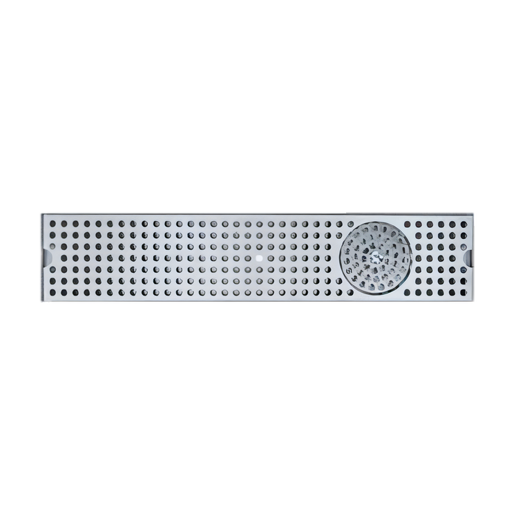 Product image #1 for 30-Inch Surface-Mount Stainless Steel Drip Tray Trough with Integral Glass Rinser