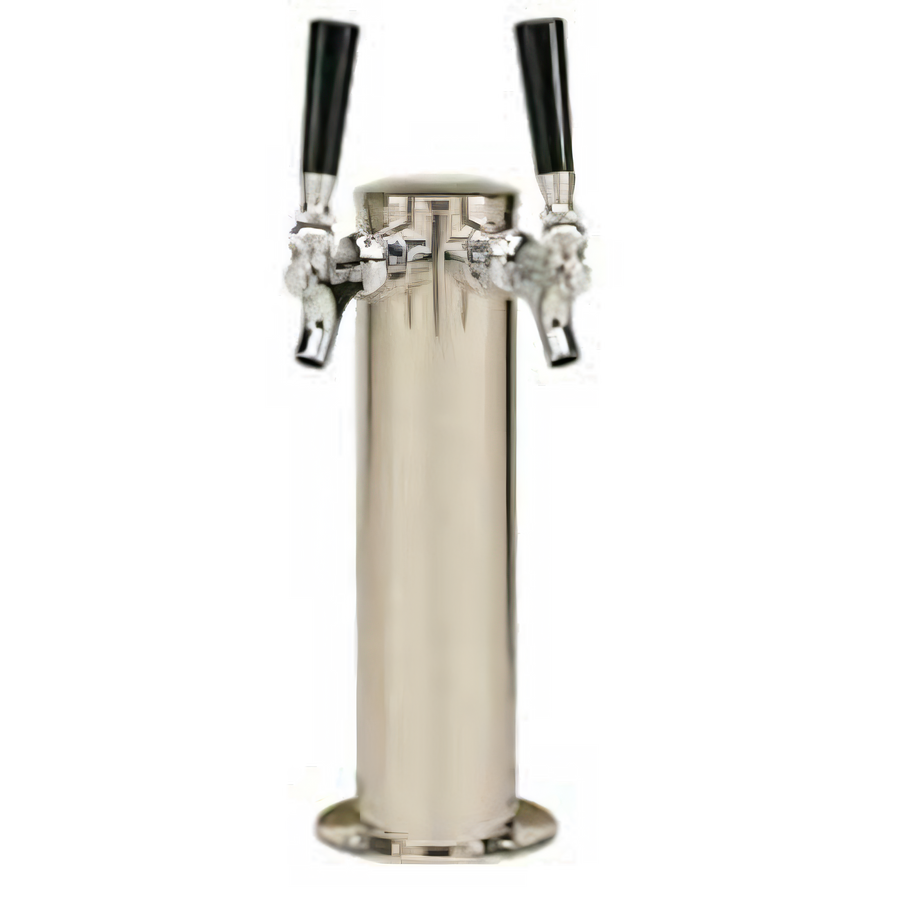 Product image #1 for Countertop 1-Column Glycol-Cooled Draft Beer Tower with 2 Faucets