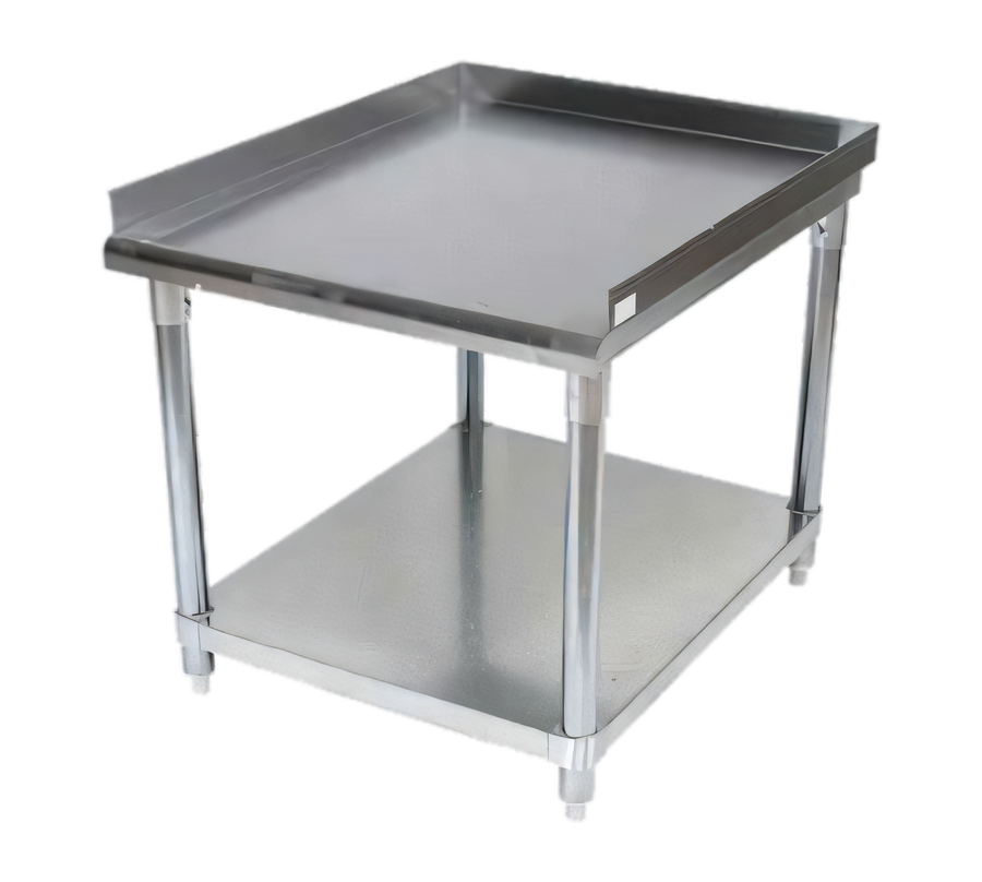 Product image #1 for BK Resources 25 x 30 x 26-Inch Stainless Steel Equipment Stand with 2-Inch 3-Sided Riser and Adjustable Undershelf