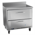 Thumbnail image #1 for Victory Refrigeration 36 Inch Worktop Freezer Counter with 2 Drawers, Rear-Mounted Self-Contained Refrigeration