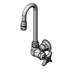 Thumbnail image #1 for T&S Brass Single Pantry Wall-Mount Faucet with Swivel Gooseneck and 4-Arm Handle