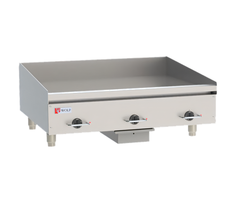 Product image #1 for Wolf WEG36E Heavy Duty Electric Countertop Griddle, 36" x 24" Polished Steel Plate