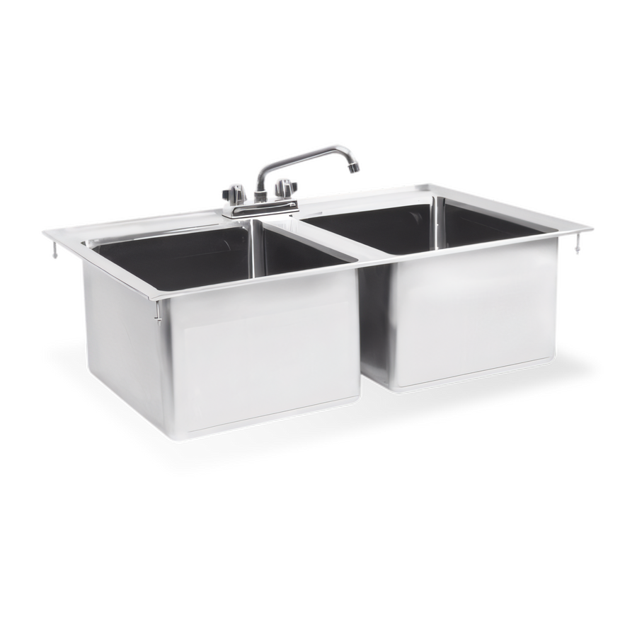 Product image #1 for Steel Works Stainless Two-Compartment Drop-In Fabricated Stainless Steel Sink