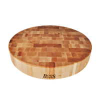 John Boos 18-Inch Round End-Grain Hard Rock Maple Chinese Chopping Block
