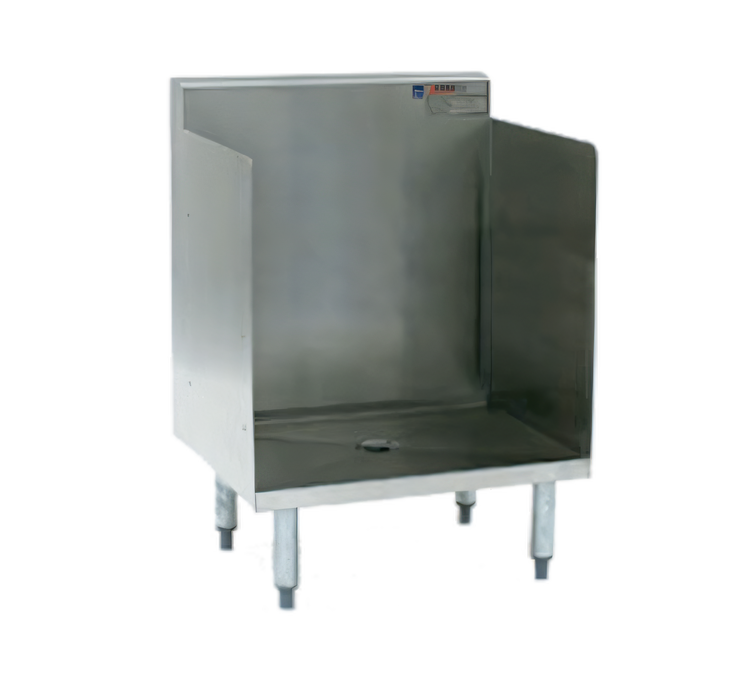 Product image #1 for Eagle 1800 Series Flatboard Top Underbar Glass Rack Storage Unit, 12 Inch Wide, 304 Stainless Steel, Open Front Cabinet Base