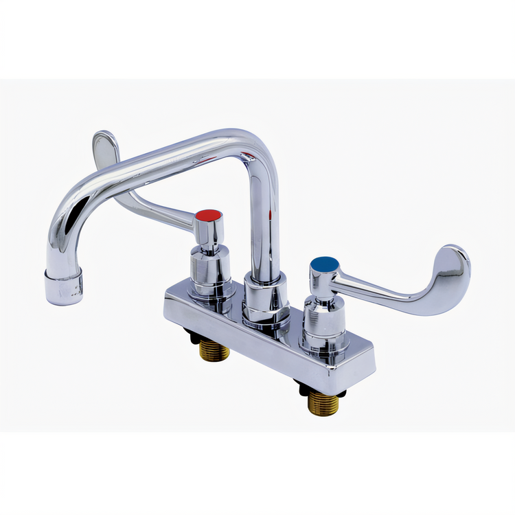 Product image #1 for Advance Tabco Heavy-Duty Deck-Mounted Manual Faucet with 6-Inch Swivel D-Style Spout, 4-Inch O.C.