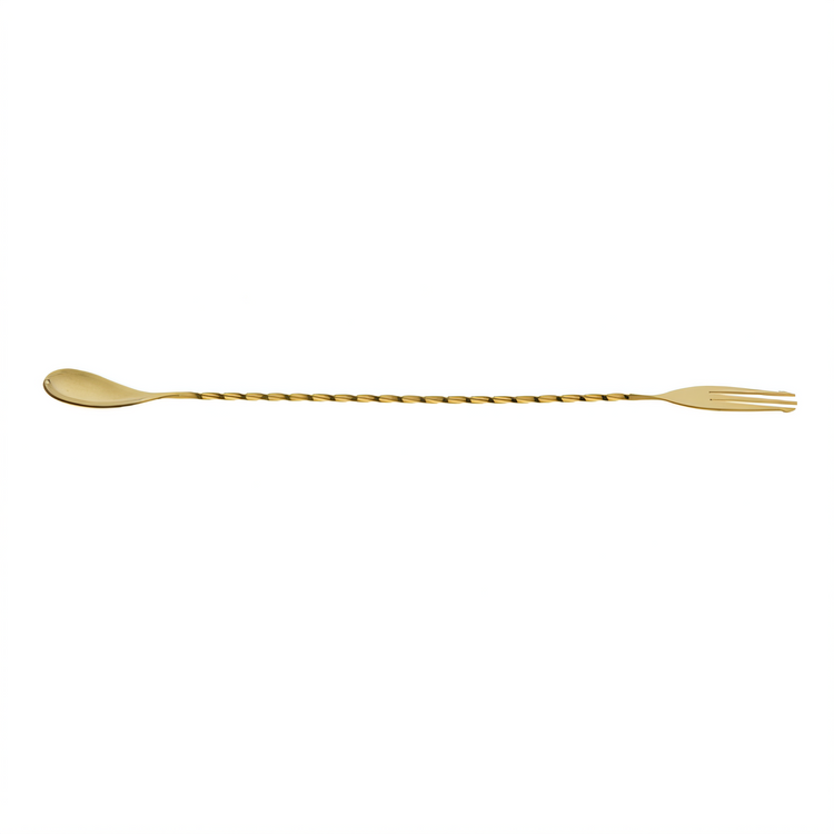 Product image #1 for Barfly Gold-Plated 12-3/8 Inch Bar Spoon with 3-Tine Fork End