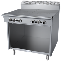 Garland Cuisine Series Heavy Duty 36-Inch Gas Range with (2) 18-Inch Front-Fired Hot Tops and Open Cabinet Base
