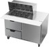 Thumbnail image #1 for Beverage-Air 48-Inch Mega Top Refrigerated Sandwich Prep Table with 2 Drawers, 1 Door, 12-Pan Top