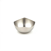 American Metalcraft Squound Square Stainless Steel Snack Bowl, 9.5 oz, Satin Finish
