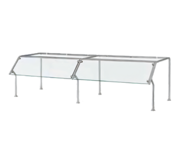 Product image #1 for Vollrath 4-Series Signature Server Contemporary Single-Sided 6-Well Breath Guard with Top Shelf