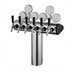 Thumbnail image #1 for Perlick Illuminated Winged Tee 6-Faucet Glycol-Cooled Countertop Draft Tower, Stainless Steel