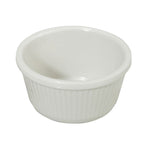 Thumbnail image #2 for Winco RFM-4W 4 oz White Melamine Fluted Ramekin Case of 8