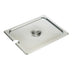 Thumbnail image #1 for Winco 1/2 Size Flat Slotted Steam Table Pan Cover with Center Handle, 18/8 Stainless Steel
