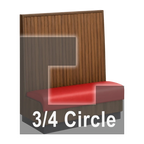 Thumbnail image #1 for ATSMFG ATS AT&S-ATQ-KR48-BB GR7 Karender Three Quarter Circle Booth, single, 48" x 90" x 90" x 48"long x 48" high, Beadboard back, Upholstery and