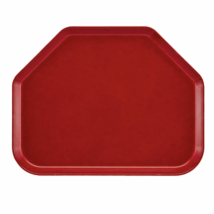 Product image #2 for Cambro Camtray Trapezoid Cafeteria Tray, 14-9/16 x 19-1/2, Fiberglass, Cherry Red