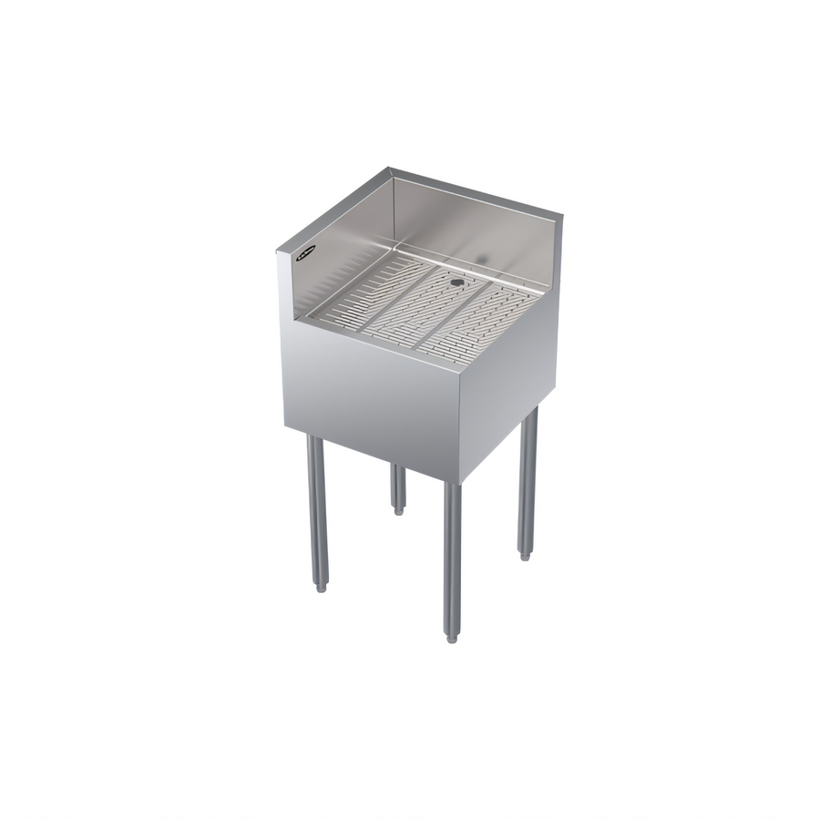 Product image #1 for Krowne Royal Series Freestanding Left End Return Underbar Corner Drainboard, Stainless Steel, 18 x 19 Inches