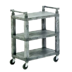 Thumbnail image #1 for Vollrath 97112 3-Shelf Open Utility Cart, Gray Plastic, 200 lb Capacity