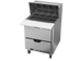 Thumbnail image #1 for Beverage-Air SPED27HC-12M-B 27-Inch One-Section Mega Top Sandwich Prep Table with 2 Drawers