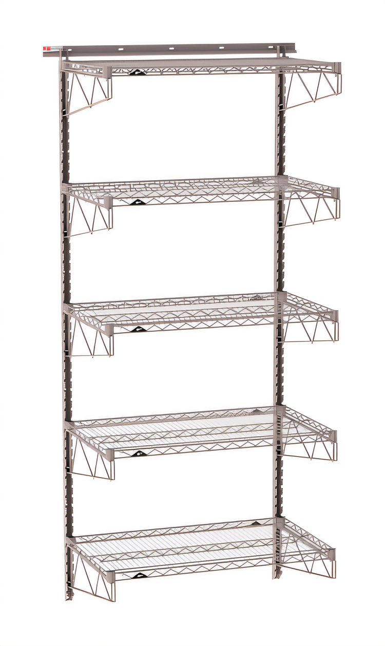 Product image #1 for Metro SmartWall Tall 5-Shelf Wall-Mounted Wire Shelving Starter Kit