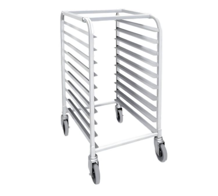Product image #1 for 10-Tier Aluminum End-Load Bun Pan Rack with Swivel Casters