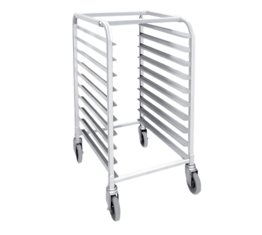 Product image #1 for 10-Tier Aluminum End-Load Bun Pan Rack with Swivel Casters