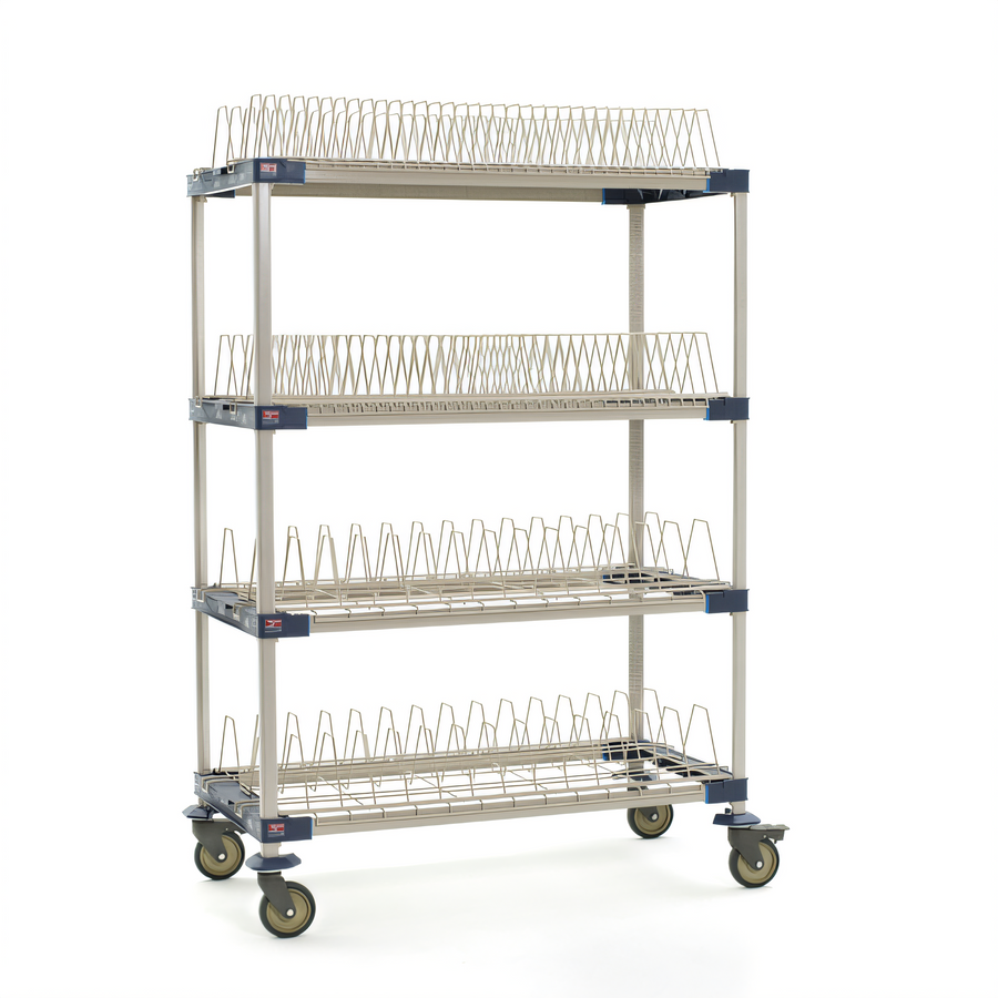 Product image #1 for MetroMax 4 48-Inch Mobile 4-Tier Drying Rack Unit for Trays, Cutting Boards, Sheet Pans and Steam Pans