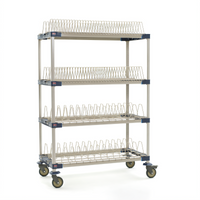 MetroMax 4 48-Inch Mobile 4-Tier Drying Rack Unit for Trays, Cutting Boards, Sheet Pans and Steam Pans
