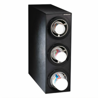 Countertop Adjustable Cup Dispensing Cabinet with 3 Dispensers, 8 oz. to 44 oz. Cups