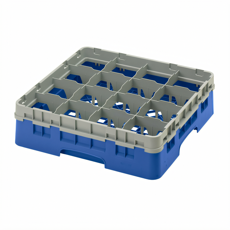 Product image #2 for Camrack Full-Size 16-Compartment Glass Rack with Soft Gray Extender, Blue