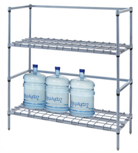 Quantum Two-Tier Modular Wire Dunnage Rack for Tanks and Beverage Containers, 24 x 18 x 54 Inches, Gray Epoxy
