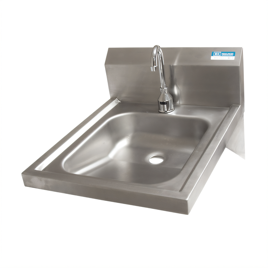 Product image #1 for Wall Mounted ADA Hand Sink Package with Electronic Sensor and Deck-Mount Faucets, 14 x 16 Inch Bowl