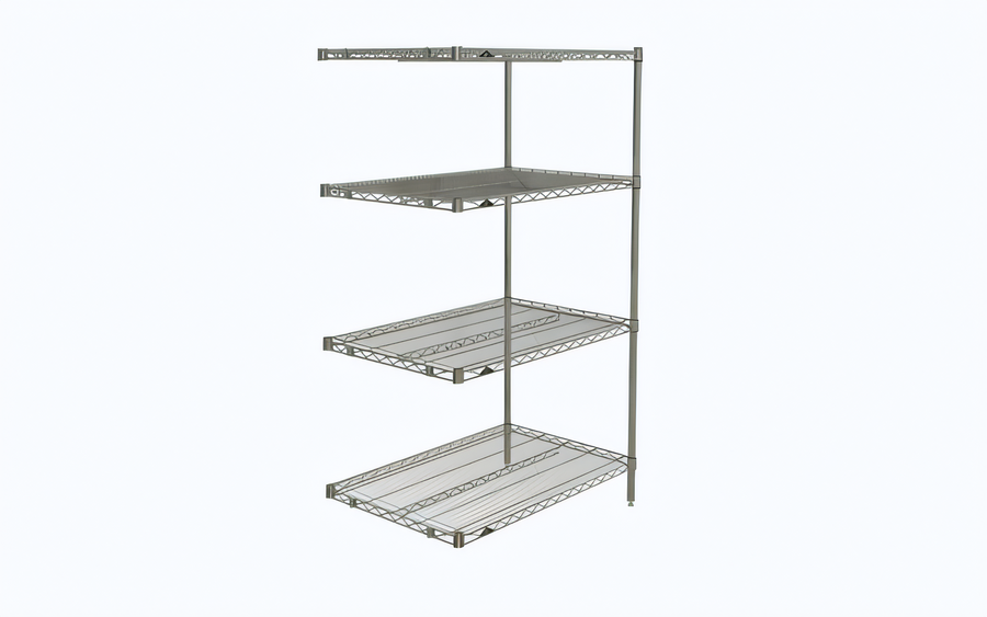 Product image #1 for Metro Super Erecta 4-Shelf Add-On Wire Shelving Unit, 36 x 24 x 63 Inches, Chrome Plated