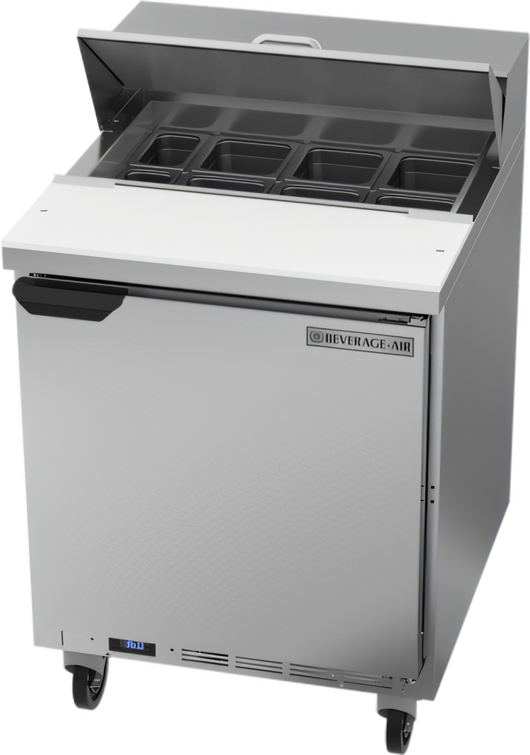 Product image #1 for Beverage-Air SPE27HC 27-Inch One-Section Sandwich Prep Table with 8-Pan Top