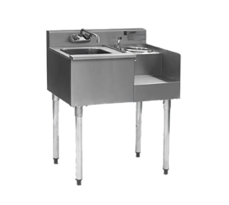 Product image #1 for Eagle 1800 Series 50-Inch Underbar Ice Bin/Cocktail Station with Center Ice Bin, 7-Circuit Cold Plate, and Right Blender Recess
