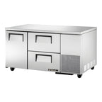 Thumbnail image #1 for True Mfg. - General Foodservice TUC-60-32D-2-HC 60-Inch Deep Undercounter Refrigerator, 1 Solid Door, 2 Drawers, Stainless Steel