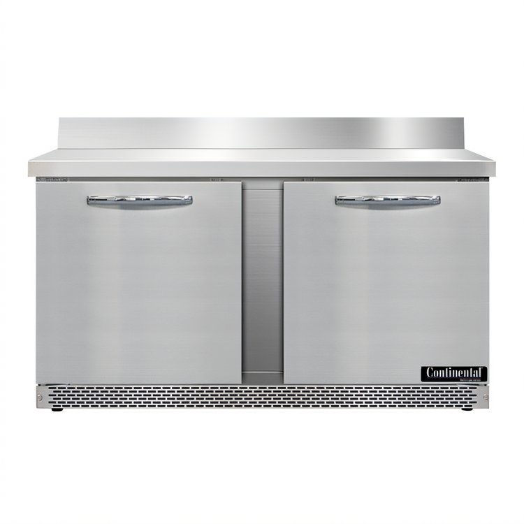 Product image #1 for Continental Refrigerator SWF60NBS-FB 60-Inch Two-Section Front Breathing Worktop Freezer with 5 1/2-Inch Backsplash