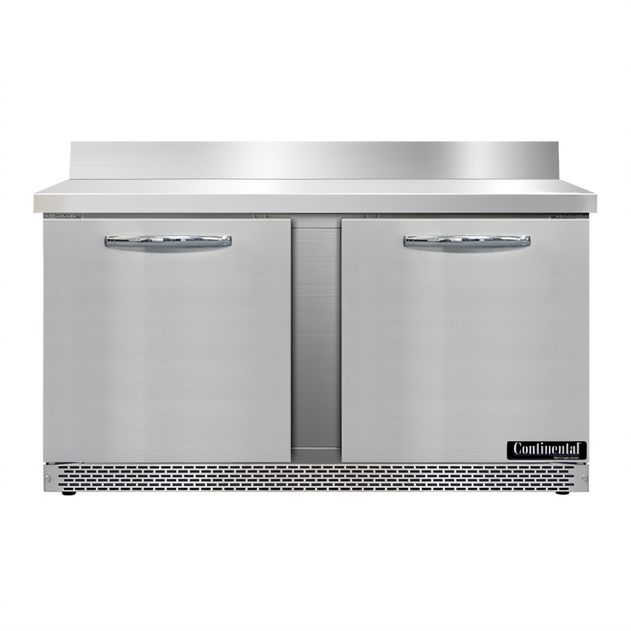 Product image #1 for Continental Refrigerator SWF60NBS-FB 60-Inch Two-Section Front Breathing Worktop Freezer with 5 1/2-Inch Backsplash