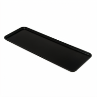 Carlisle Fiberglass Market Tray, 30 x 12.44 x 1.05 Inches, Ebony