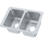 Thumbnail image #1 for Vollrath 102-1-1 Two-Compartment Self-Rimming Drop-In Sink, 25 x 17 Inch, 20-Gauge 304 Stainless Steel, 10 x 14 x 10 Inch Bowls