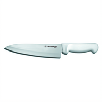 Basics 8-Inch Stain-Free High-Carbon Steel Chef's/Cook's Knife with Textured White Polypropylene Handle