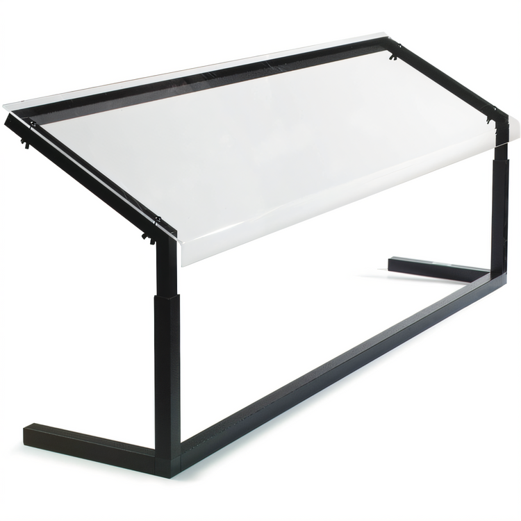 Product image #1 for 60-Inch Portable Self-Service Free-Standing Height-Adjustable Single-Sided Sneeze Guard, Black