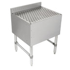 Thumbnail image #1 for John Boos UBDB-2112 Freestanding Stainless Steel Underbar Drainboard, 12"W x 21"D, 3" Backsplash