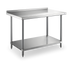 Thumbnail image #1 for Steel Works Stainless 72 Inch x 18 Inch Stainless Steel Work Table with 2 Inch Backsplash and Undershelf
