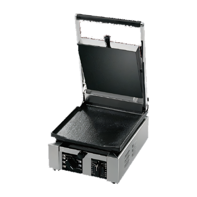 Product image #1 for Univex Single Countertop Electric Panini Press with Smooth Cast Iron Plates and Timer